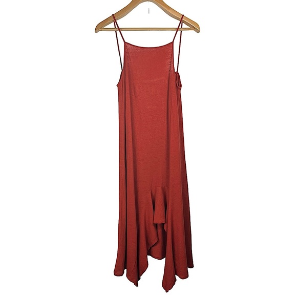 Zara Dresses & Skirts - Zara Burnt Red Handkerchief Spaghetti Strap Dress | Size: Medium